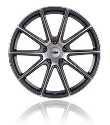 CSA Chicane Gunmetal Machine Face Wheels Widetread Tyres